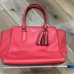 Coach Coral Leather Tote Bag